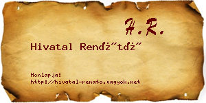 Hivatal Renátó névjegykártya