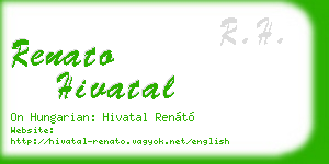 renato hivatal business card